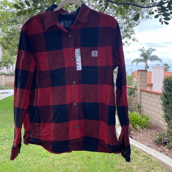 Carhartt Tops - Carhartt Rugged Flex Women’s Loose Fit Plaid Long Sleeve